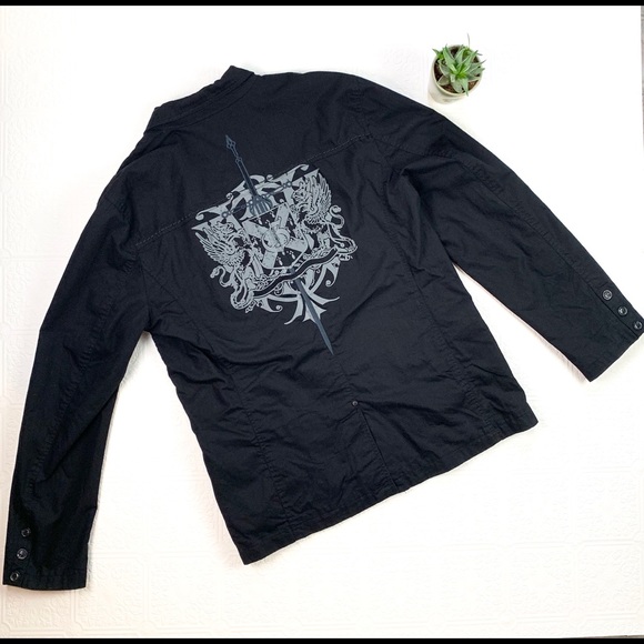 Vintage Guess Jacket Black Cotton Blazer XXL - Picture 1 of 8